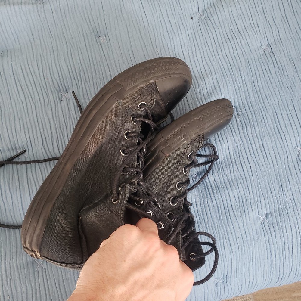 Converse High Top Chuck Taylor All Star Mens 7.5 Black Shoes